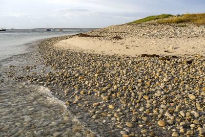 France, Finistère (29), Mer d'Iroise, Ile de Molène, la plage du port