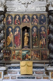 France, Alpes-Maritimes, Contes, St. Mary Magdalene Church, the St. Mary Magdalene altarpiece