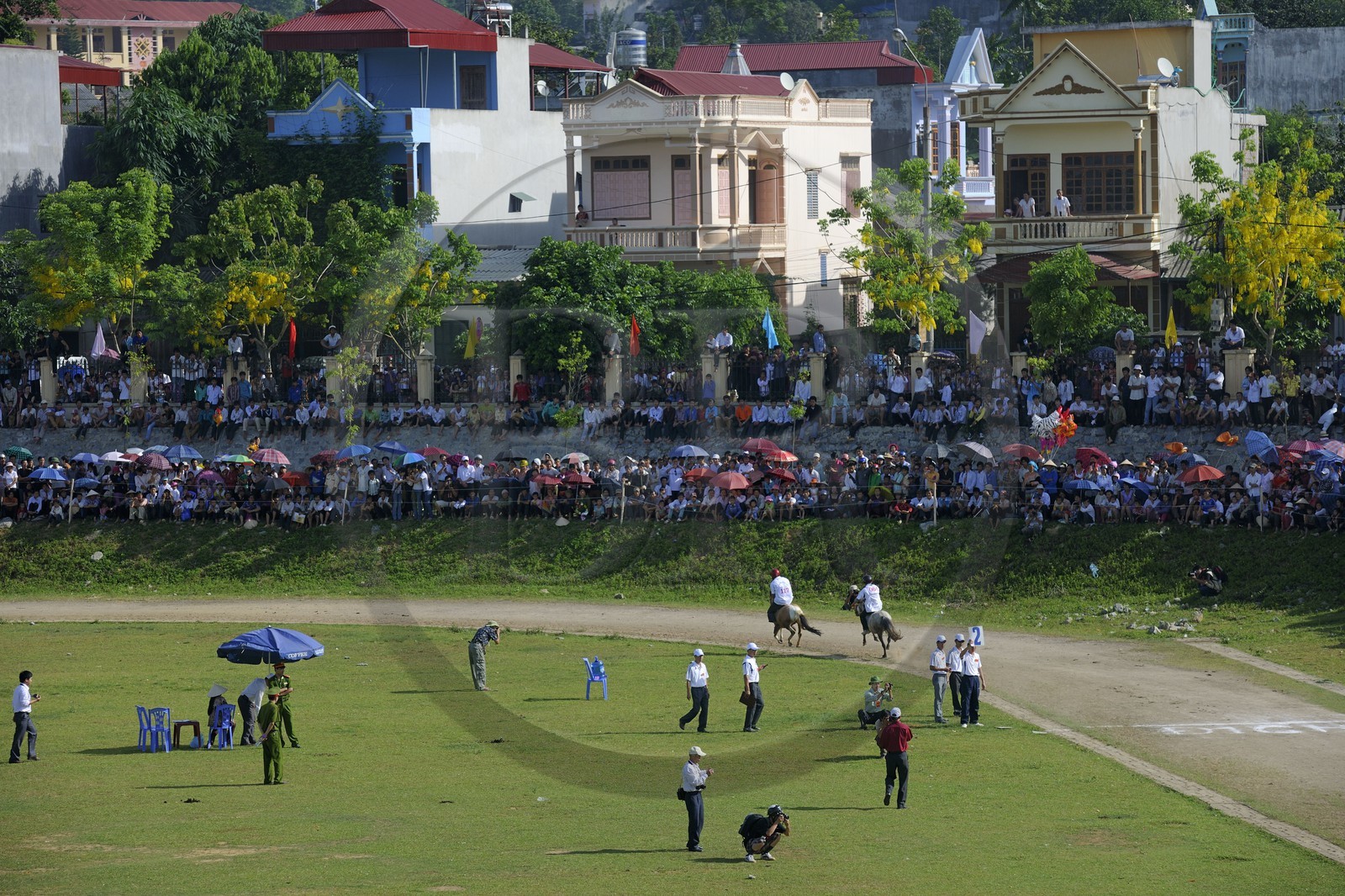 Vietnam, province de Lao Cai, Bac Ha, course annuelle de chevaux