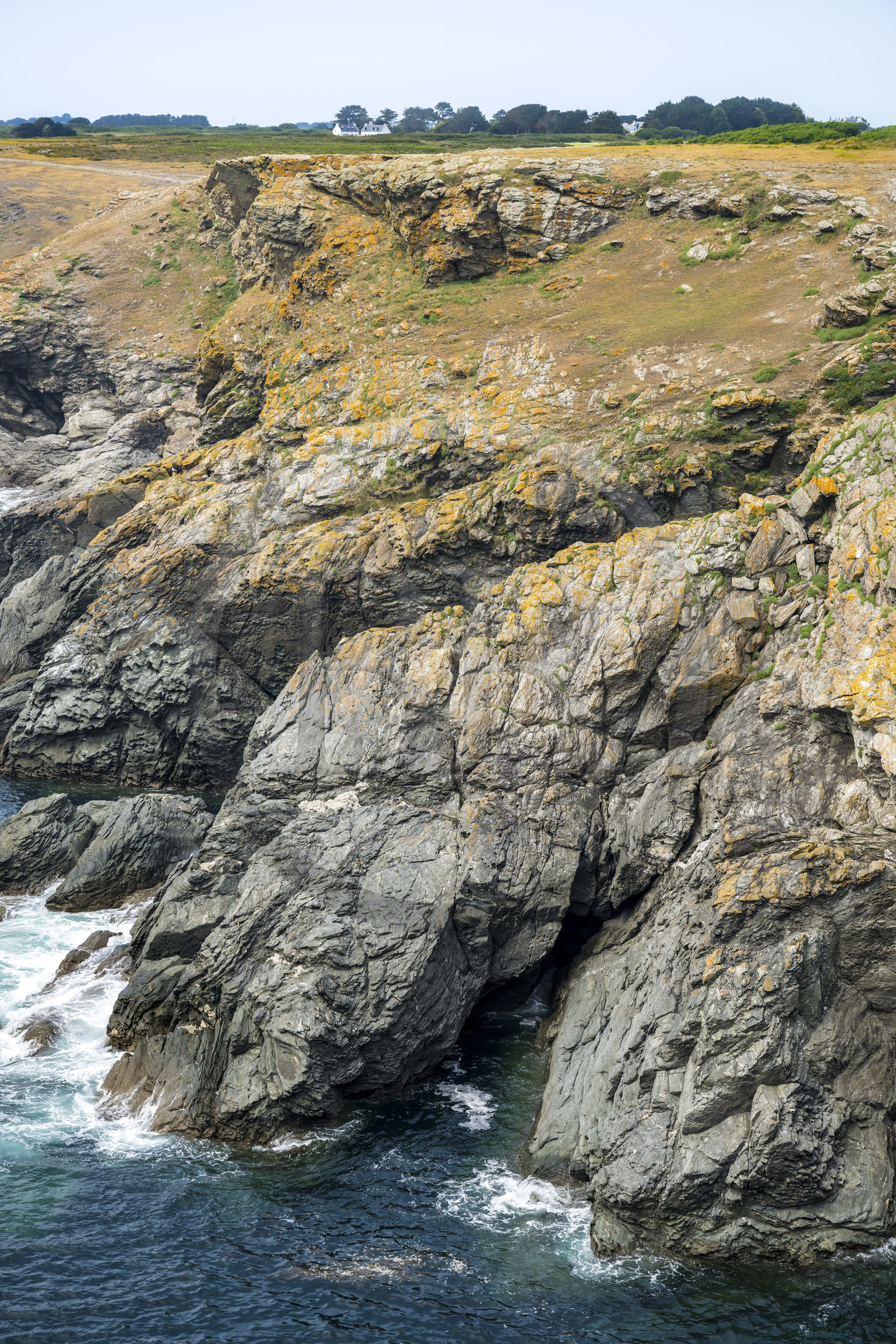 France, Morbihan (56), Ile de Groix, Trou de l'enfer sur la côte Sud