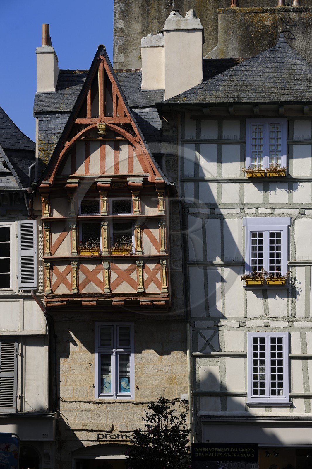France, Finistère (29), Quimper, maisons médiévale rue Kéréon