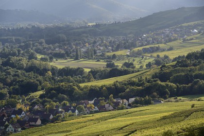 France, Haut-Rhin (68), Route des Vins d'Alsace, Zimmerbach, l'entrée de la vallée de Munster