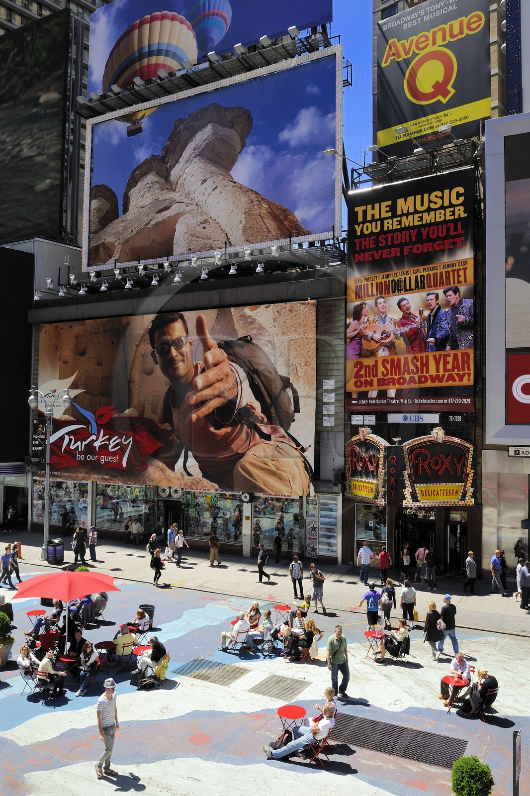 Etats-Unis, New York, Manhattan, Midtown, Times Square, partie piétonne et cycliste de Broadway