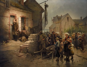 France, Seine-Maritime (76), Pays de Caux, Côte d'Albâtre, Les Pêcheries - Musée de Fécamp, La Mauvaise Nouvelle (1885) de Pierre-Marie Beyle