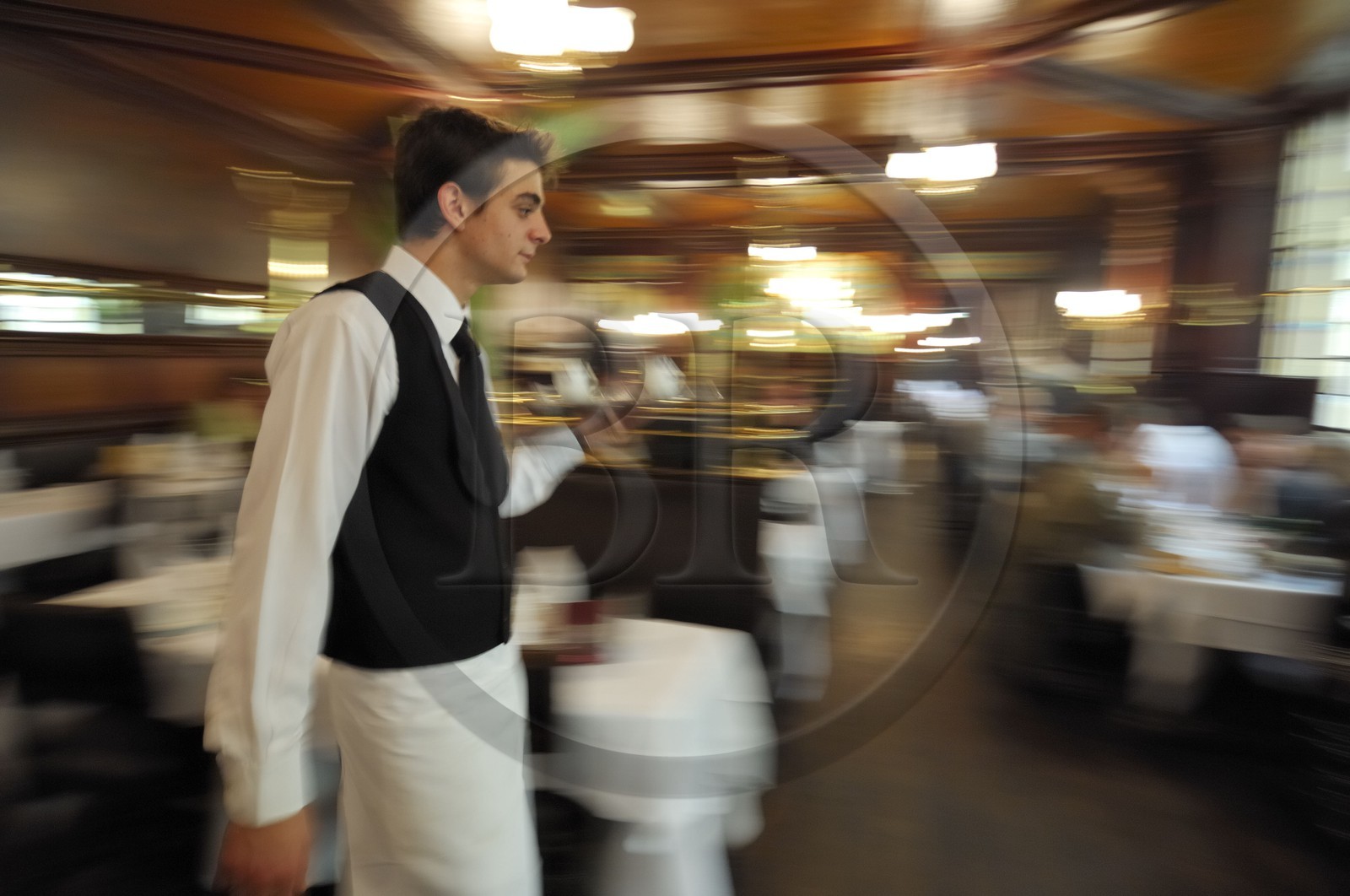 France, Paris, the brasserie Flo and its 1900 decoration
