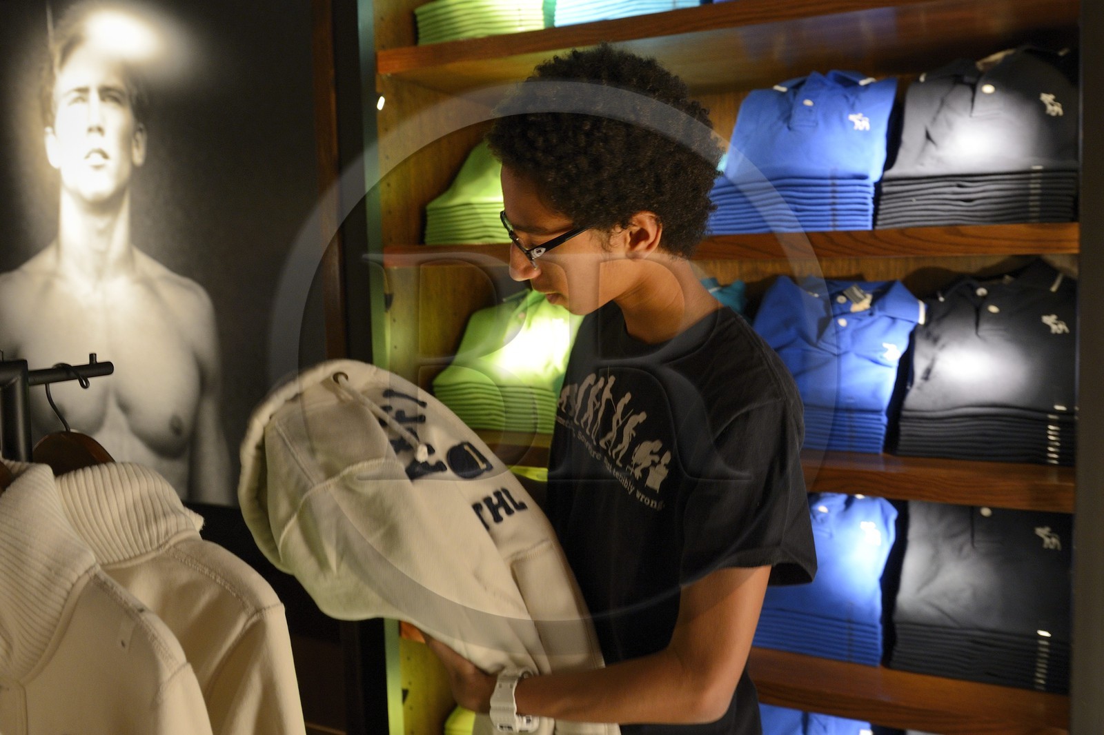 Etats-Unis, New York, Manhattan, la boutique Abercrombie & Fitch sur la 5ème Avenue