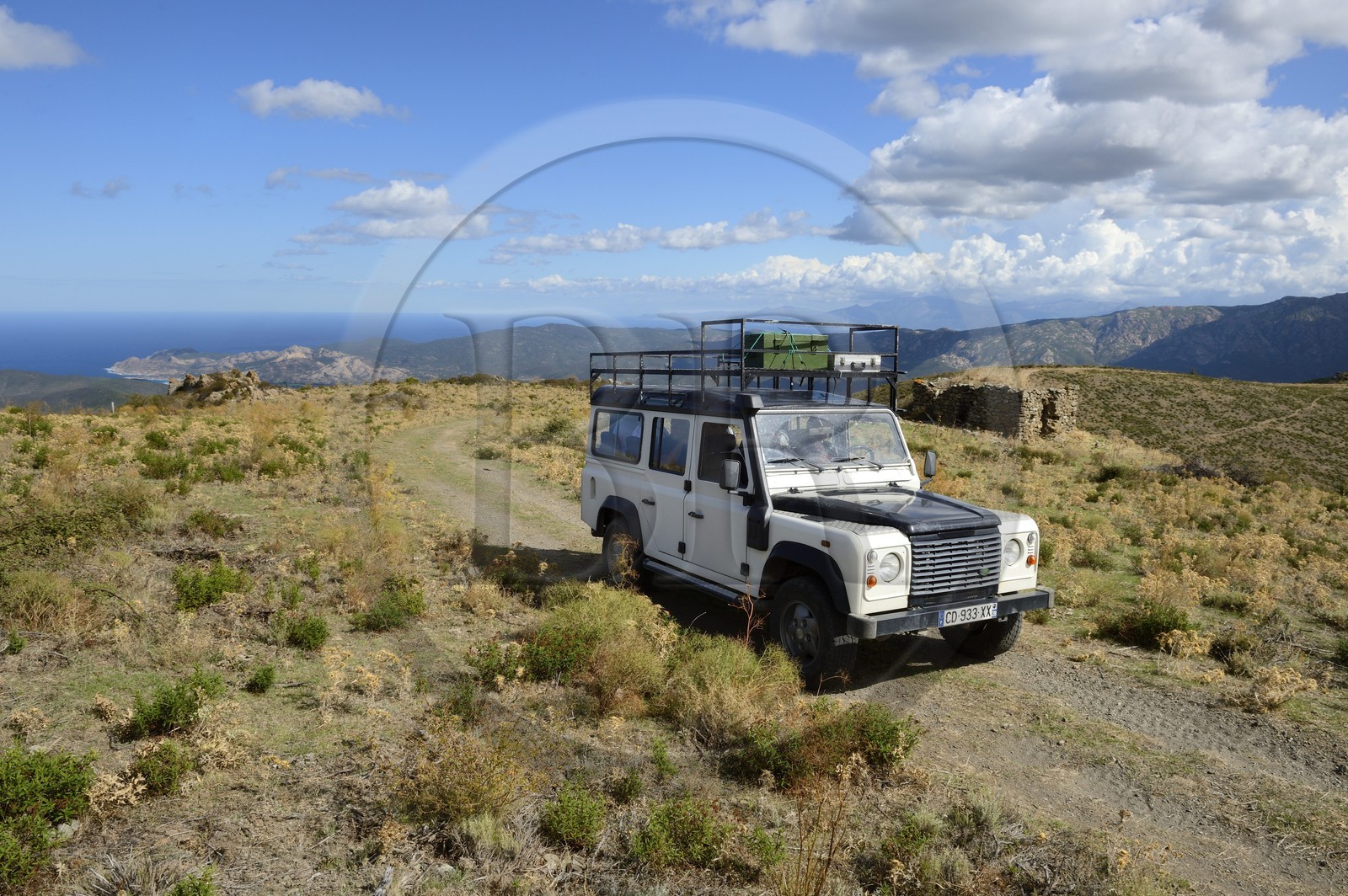 France, Haute-Corse (2B), Balagne, découverte du Giussani en véhicule 4x4 en utilisant des pistes
