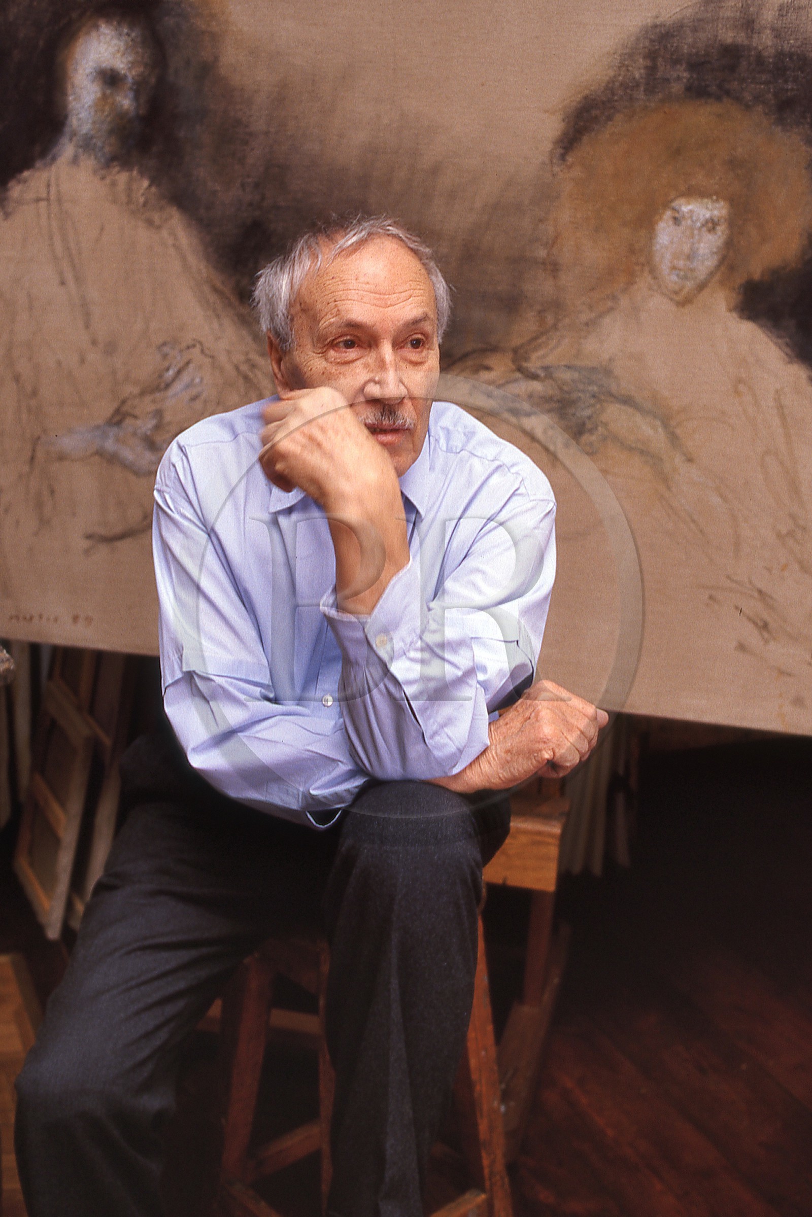 Italie, Vénétie, Venise, le peintre Zoran Music