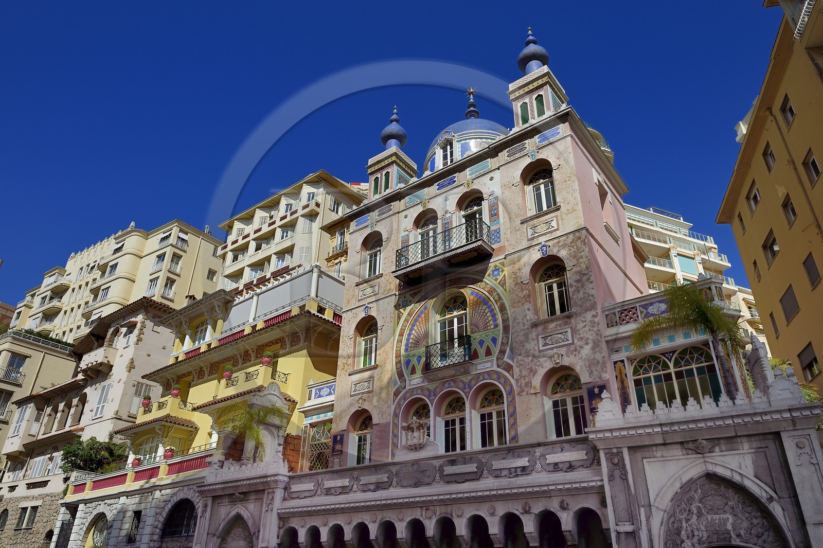 Principality of Monaco, Monaco, Moneghetti district, Villa Danichgah Persian style on the Boulevard du Jardin Exotique