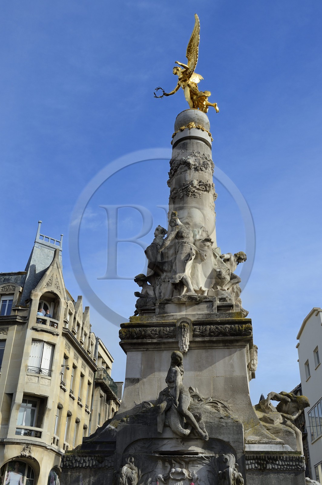 France, Marne, Reims, Sube fountain on the Place Drouet d'Erlon