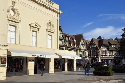France, Calvados, Pays d'Auge, Deauville, luxury stores of Sonia Rykiel and Lancaster in the Casino building