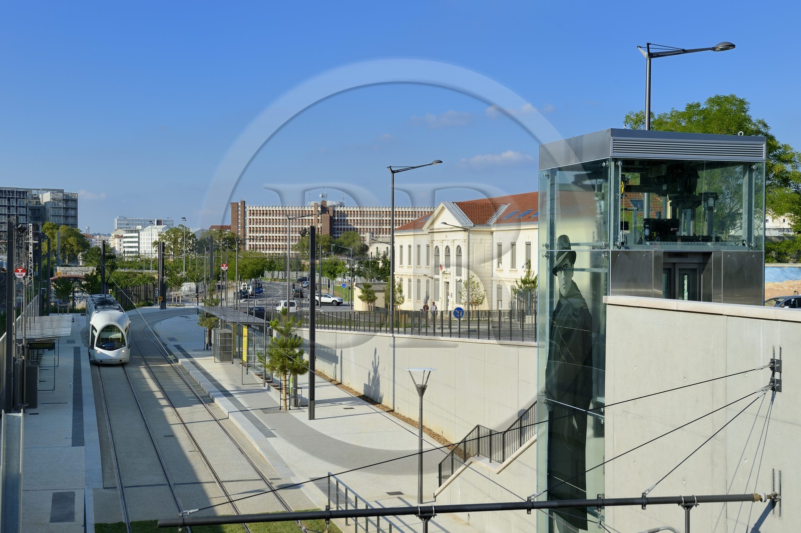 France, Rhône (69), Lyon, ancien tribunal militaire de la Prison de Montluc et portrait de Jean Moulin