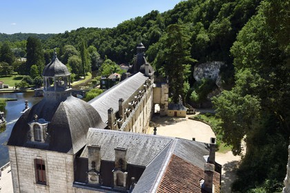 France, Dordogne (24), Brantôme, l'abbaye bénédictine Saint-Pierre de Brantôme