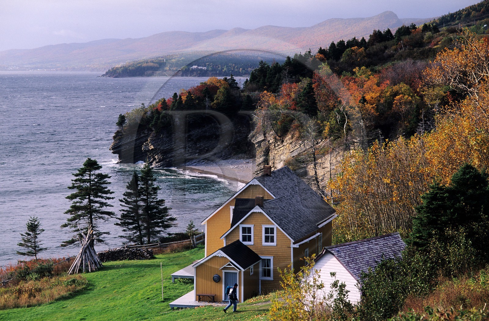 Canada, Quebec, Gaspesie, Forillon National Park, traditional house in Anse Blanchette