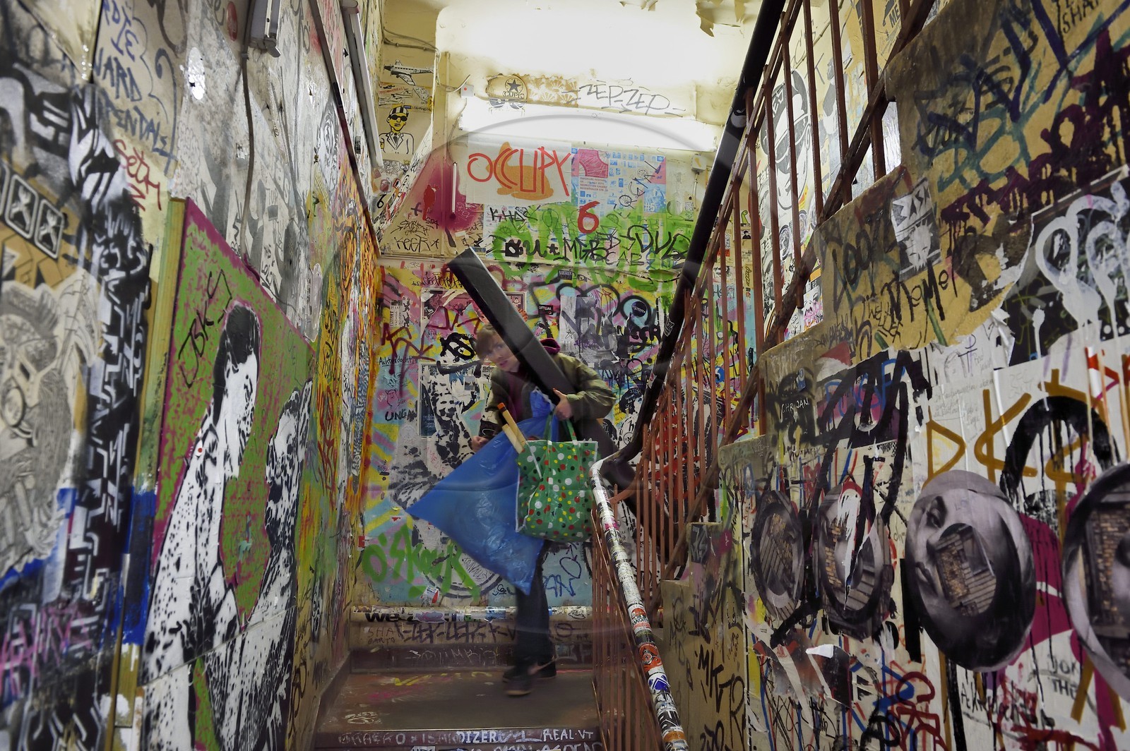 Germany, Berlin, Spandauer Vorstadt in Berlin-Mitte, Scheunenviertel, alternative space Haus Schwarzenberg on Rosenthaler Strasse 39