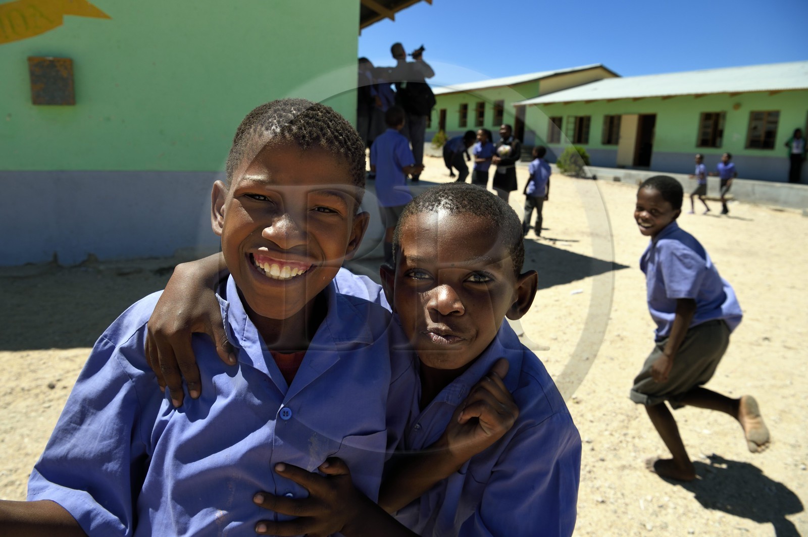 Namibia, Erongo region, Damaraland, the Spitzkoppe in the Namib Desert, Katora Primary School