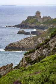 France, Cotes d'Armor, Grand Site de France Cap d'Erquy – Cap Frehel, Plevenon, 15th century La Latte Fort or Roche Goyon castle