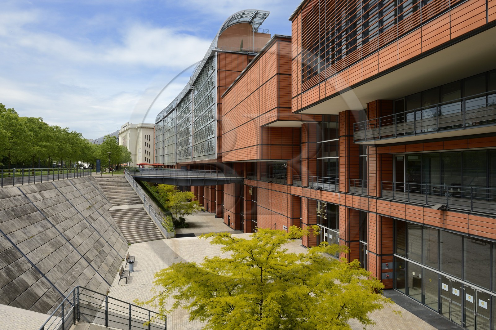 France, Rhône (69), Lyon, la Cité Internationale conçu par l'architecte Renzo Piano, le palais de congrès