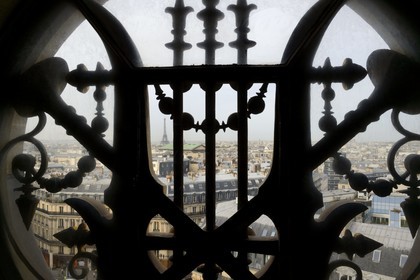 France, Paris, Garnier Opera, decorated window of a rotunda
