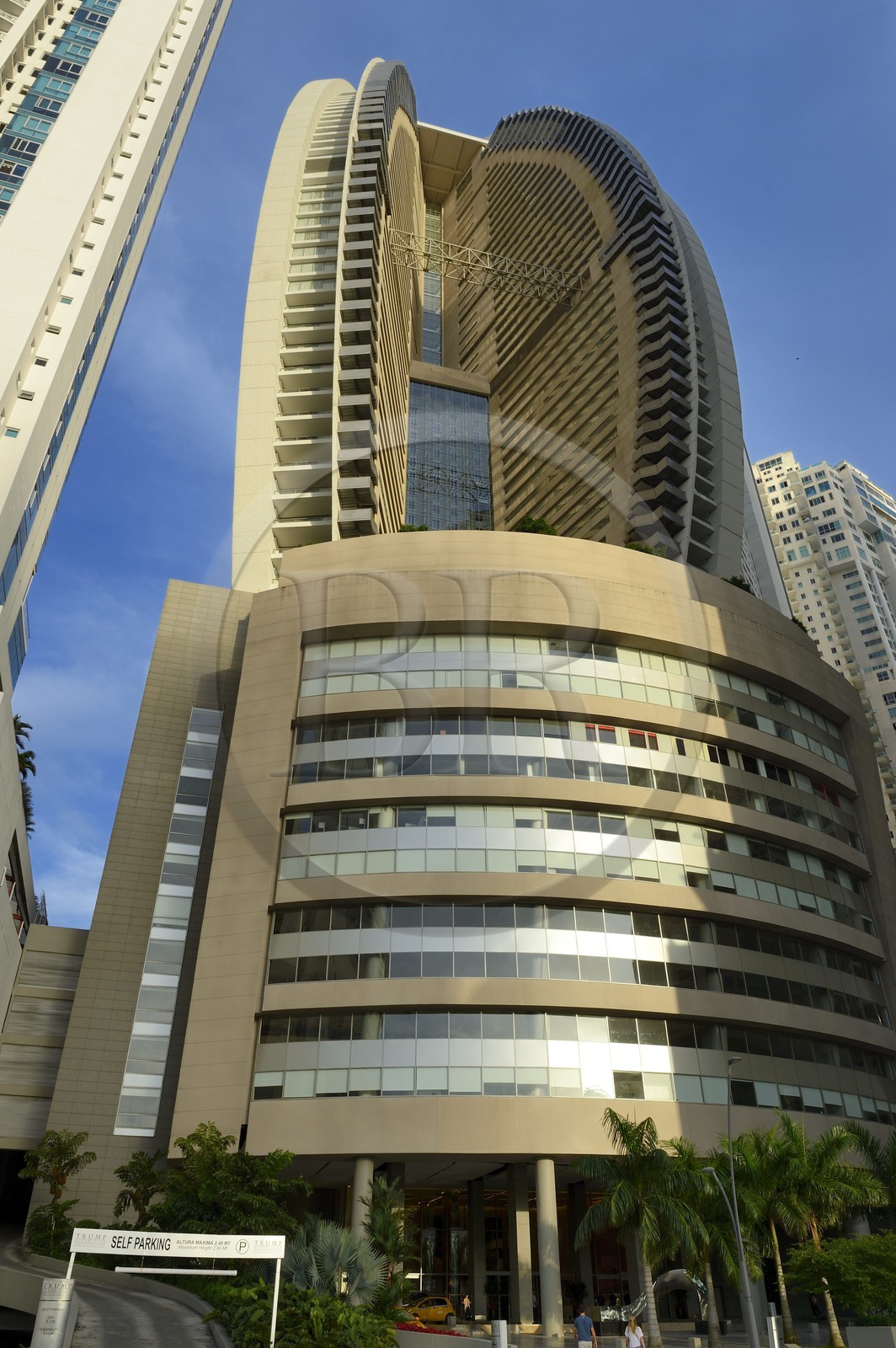 Panama, Panama City, Punta Colon, Hotel et tour Trump Ocean Club International, tour de front de mer à usage mixte en hotel et copropriété