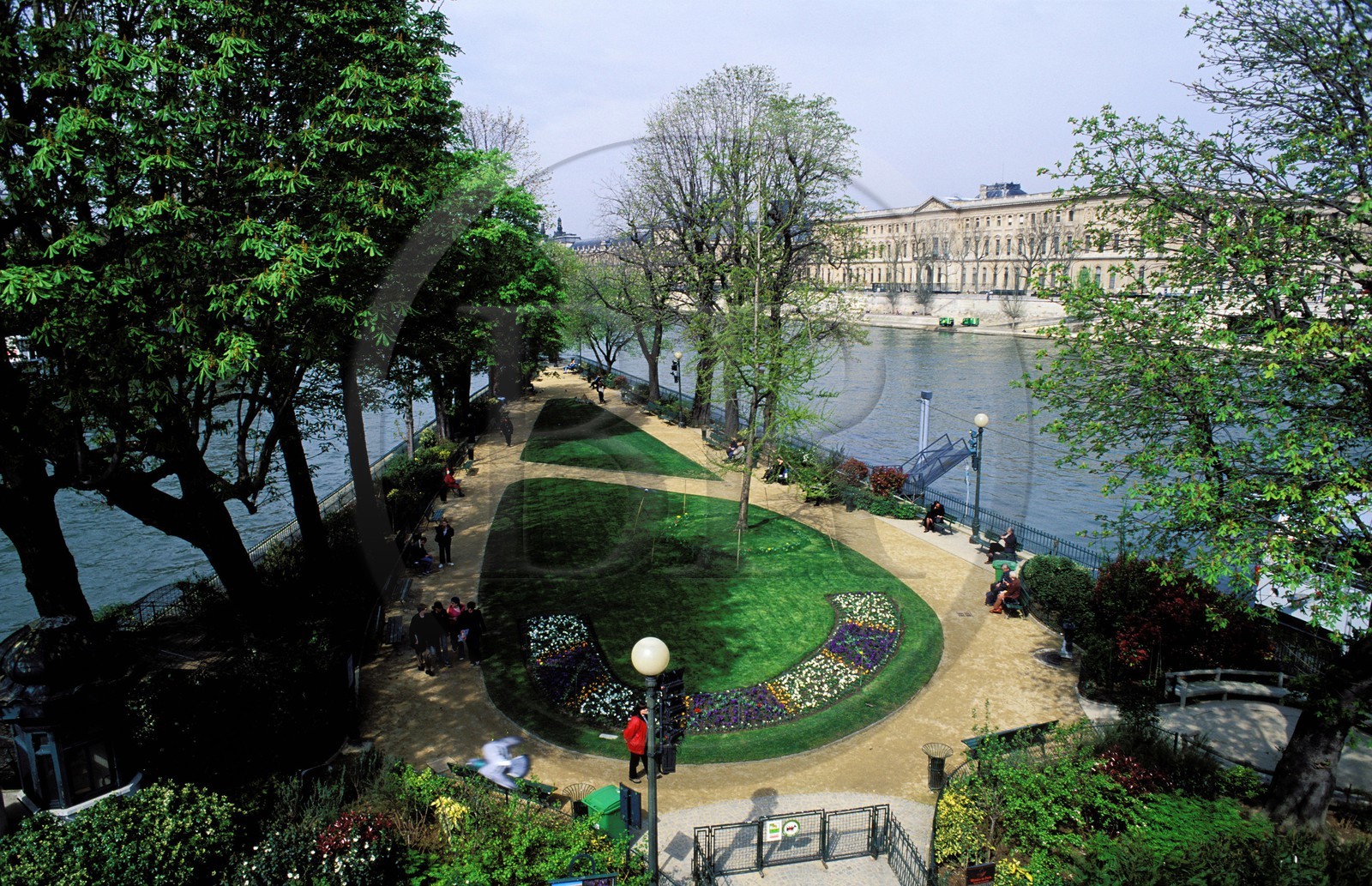 France, Paris, Vert Galant square and the île de la Cite