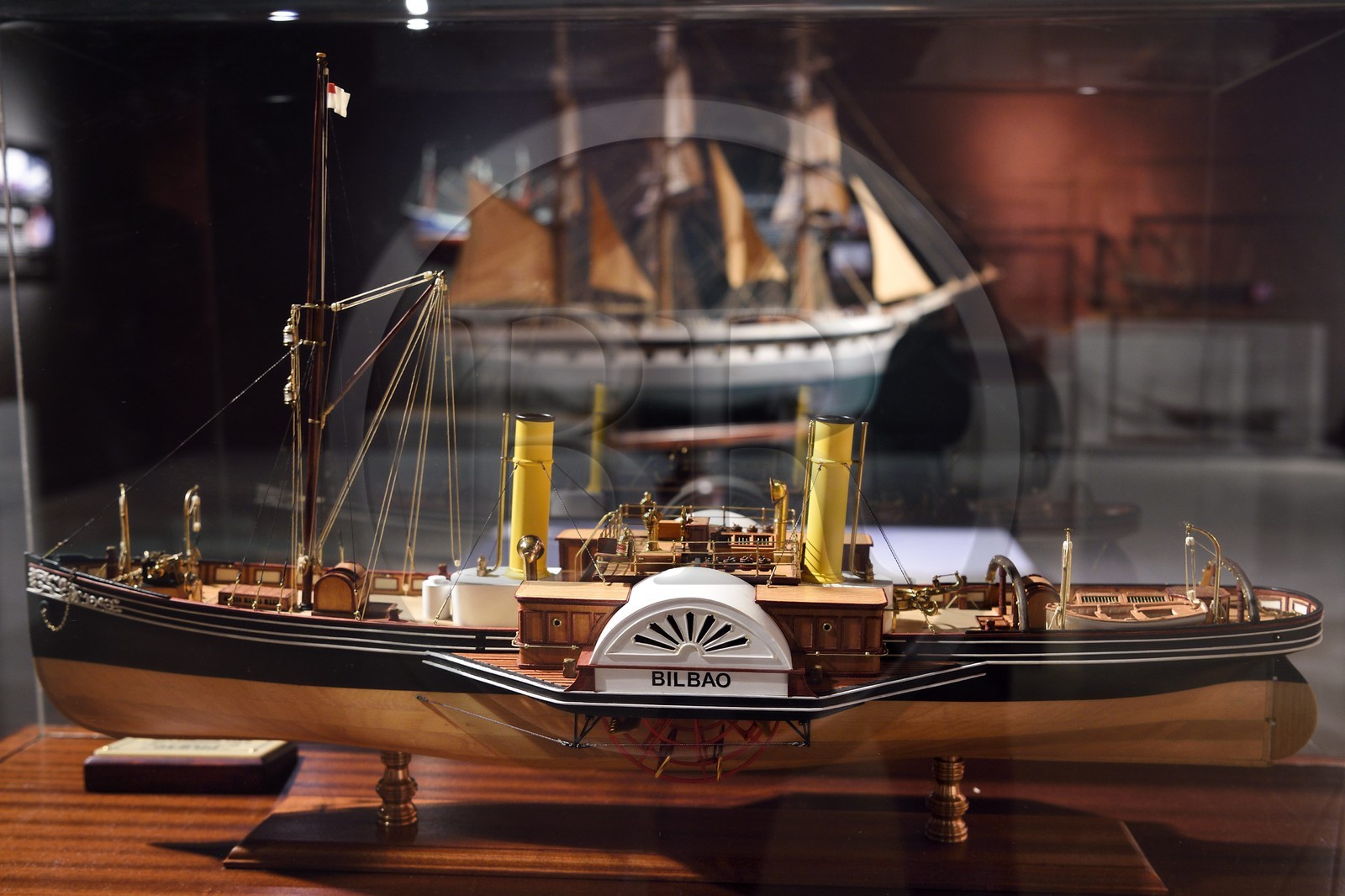 Espagne, Pays basque espagnol, Biscaye, Bilbao, Musée Maritime Ria de Bilbao, exposition de maquettes de bateaux