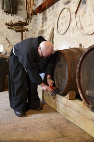 Croatia, Dalmatia, Dalmatian Coast, Ugljan Island, Preko, Franciscan Monastery on the Galovac island, the monks produce their own liquor