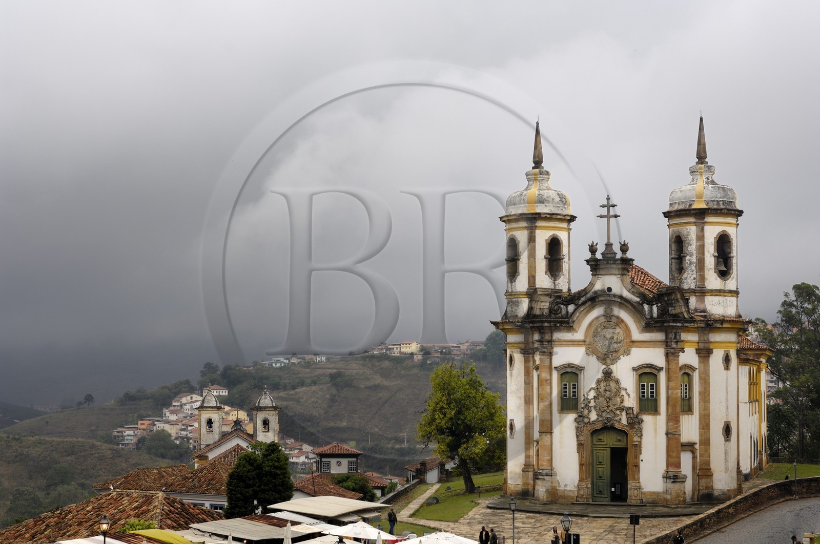 Brésil, Etat du Minas Gerais, ville de Ouro Preto, centre historique classé Patrimoine Mondial de l 'UNESCO, igreja de Sao Francisco de Assis, église Saint-François d'Assise (Route de l'or, Estrada Real)