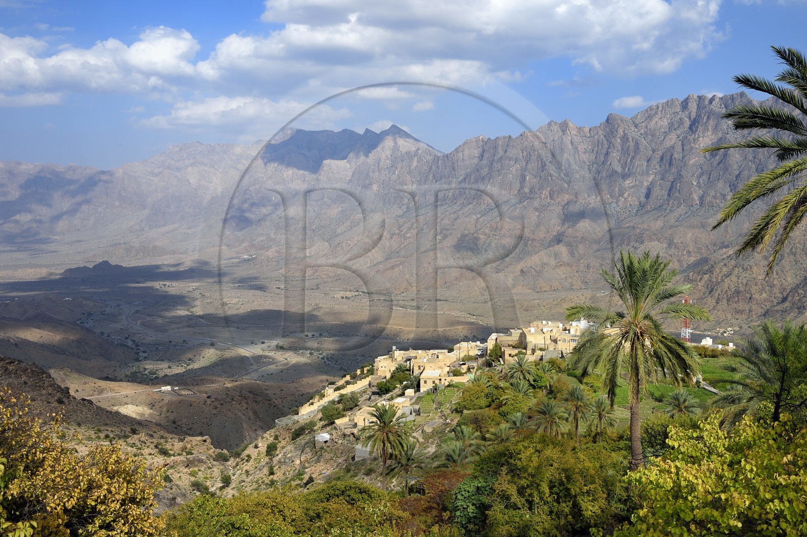 Sultanat d'Oman, Gouvernorat d'Al-Batina du Sud, Hajar occidental, Wadi Mistall, village de Wakan (Wukan),