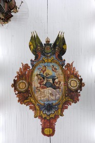 Brésil, état du Minas Gerais, Mariana, catedral de Nossa Senhora da Assunçao, cathedrale Notre-Dame de l' Assomption, plafond peint (Route de l' or, Estrada Real)