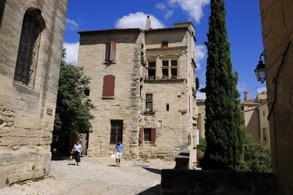 France, Gard, Uzes, Renaissance house on the plan Saint-Etienne