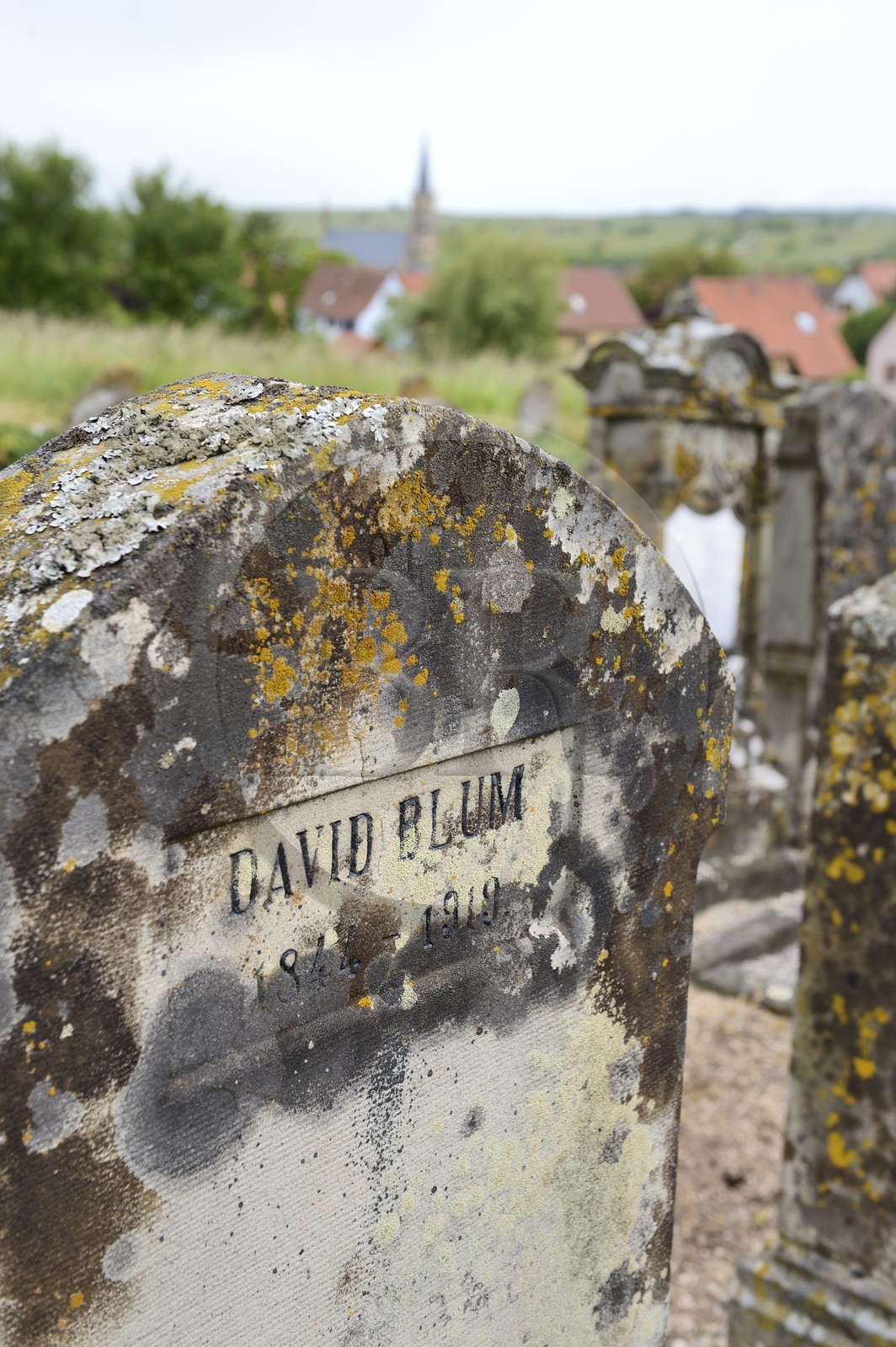 France, Bas-Rhin (67), Westhoffen d'où furent originaires les ancètres de Léon Blum ou encore de Michel Debré, le cimetière juif