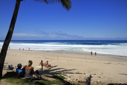 France, île de la Réunion, la côte sud, plage de Grand-Anse