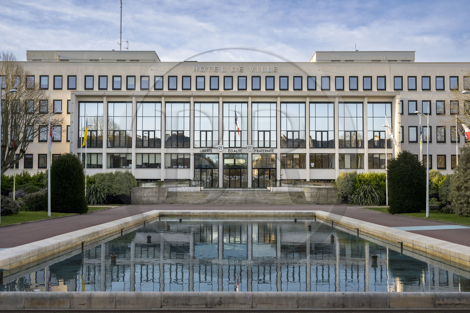 France, Loire-Atlantique, Saint-Nazaire, the Town Hall dating from the Reconstruction