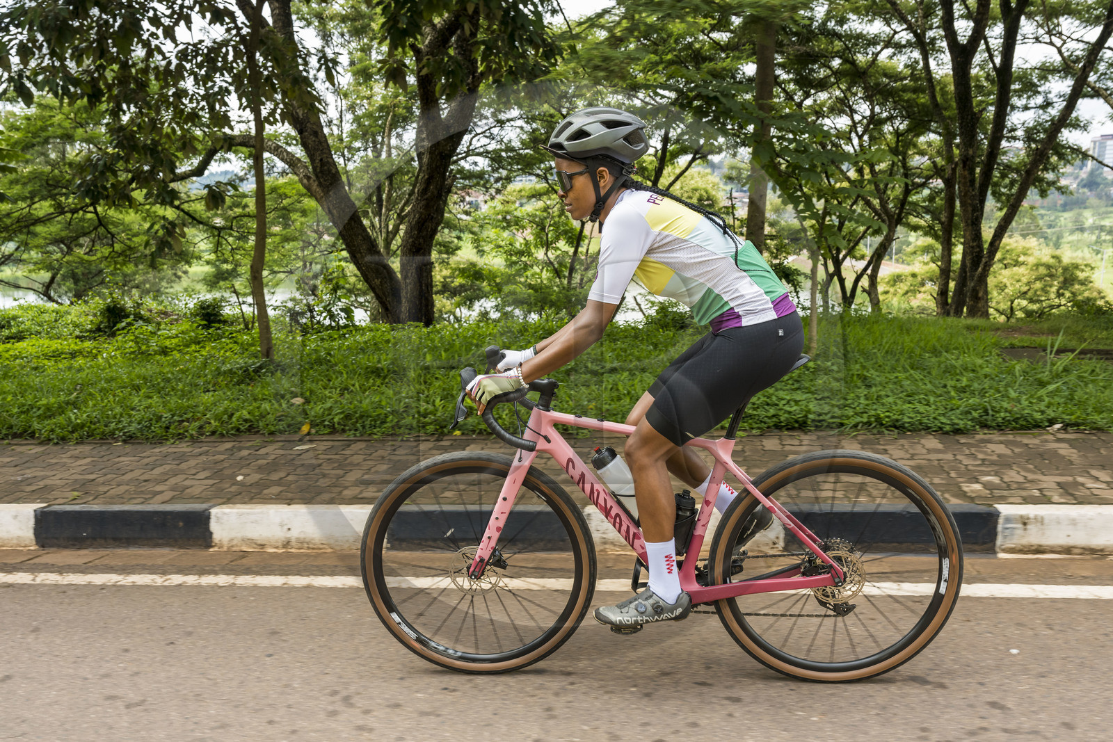 Rwanda, Kigali, la cycliste professionnelle rwandaise Violetta Neza