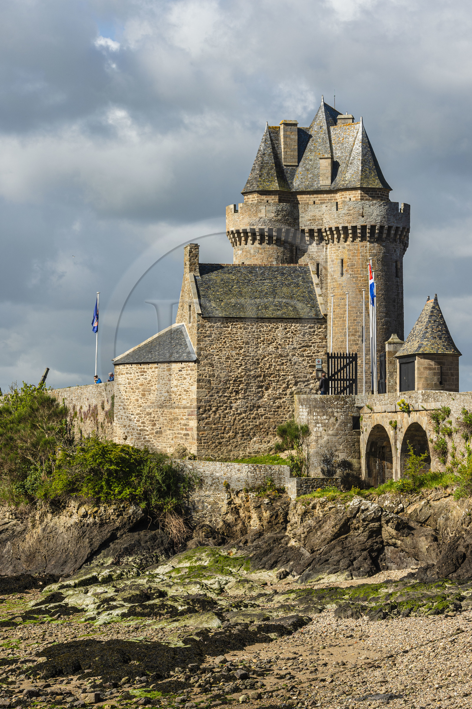 France, Ille-et-Vilaine (35), Côte d'Emeraude, Saint-Malo, quartier Saint-Servan, la Tour Solidor construite en 1382, musée international du Long-Cours Cap-Hornier
