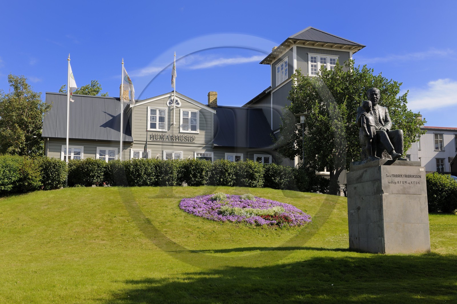 Iceland, Reykjavik, restaurant in the street Laekjargata