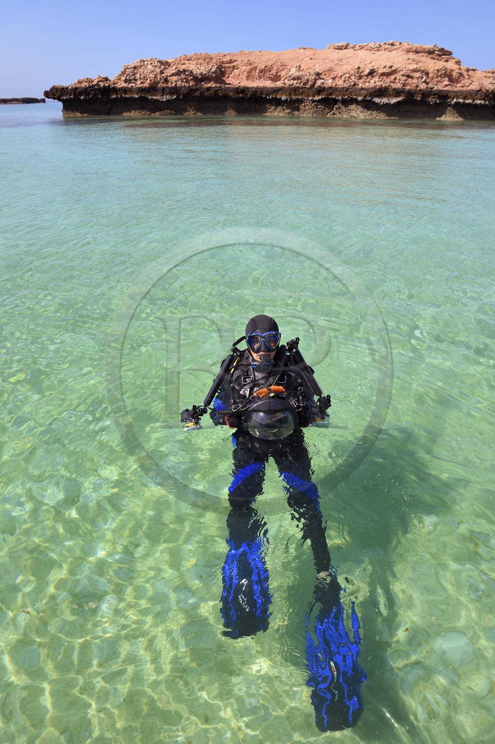 Sultanate of Oman, Governorate of Muscat, Nature Reserve of the Daymaniyat Islands, the photographer-diver Maisa Al Hooti
