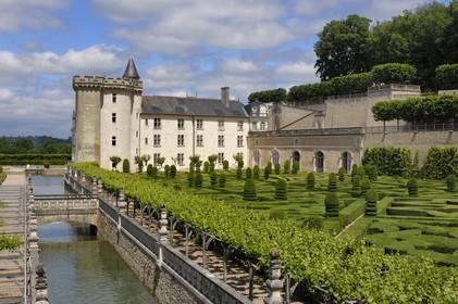 France, Indre et Loire, Loire Valley listed as World Heritage by UNESCO, Chateau de Villandry, the castle and the gardens, owned by Henry and Angelica Carvallo