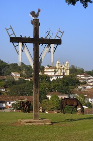 Brésil, Etat du Minas Gerais, Tirandentes, Matriz de Santo Antonio, église Saint-Antoine (Route de l'or, Estrada Real)