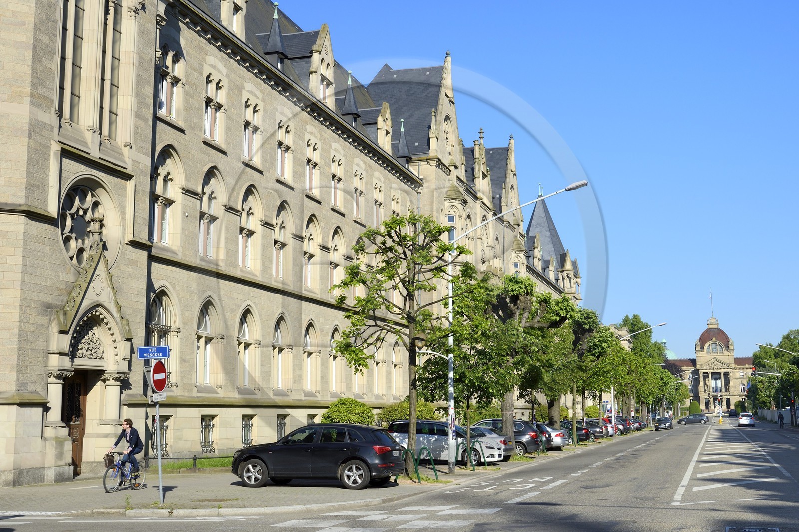 France, Bas Rhin, Strasbourg, Neustadt district dating from the german period, the main Post office and the Palais du Rhin on Place de la Republique