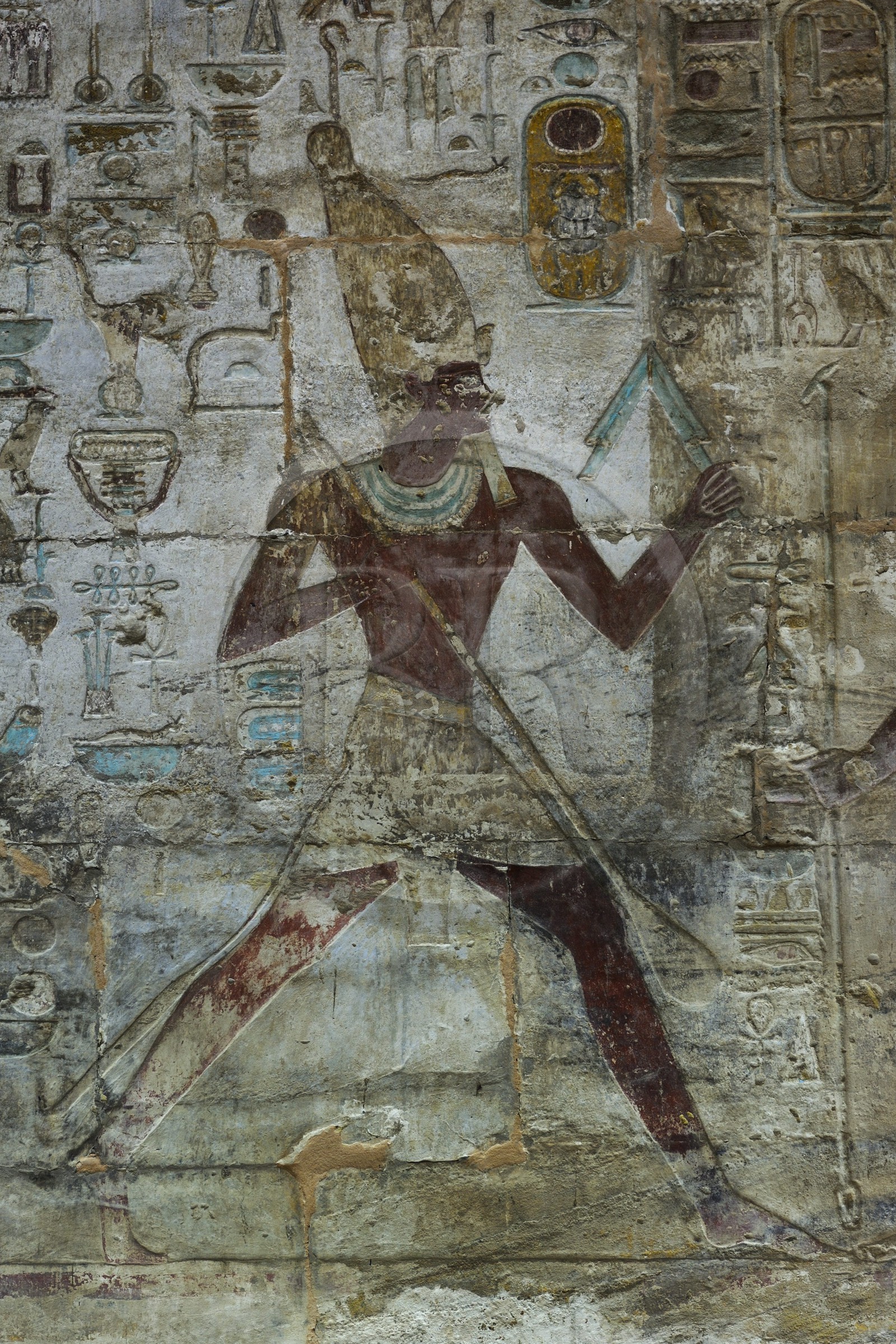Egypte, Haute Egypte, Nubie, Lac Nasser, site d'Amada, temple d'Amon, le pharaon Thoutmosis III