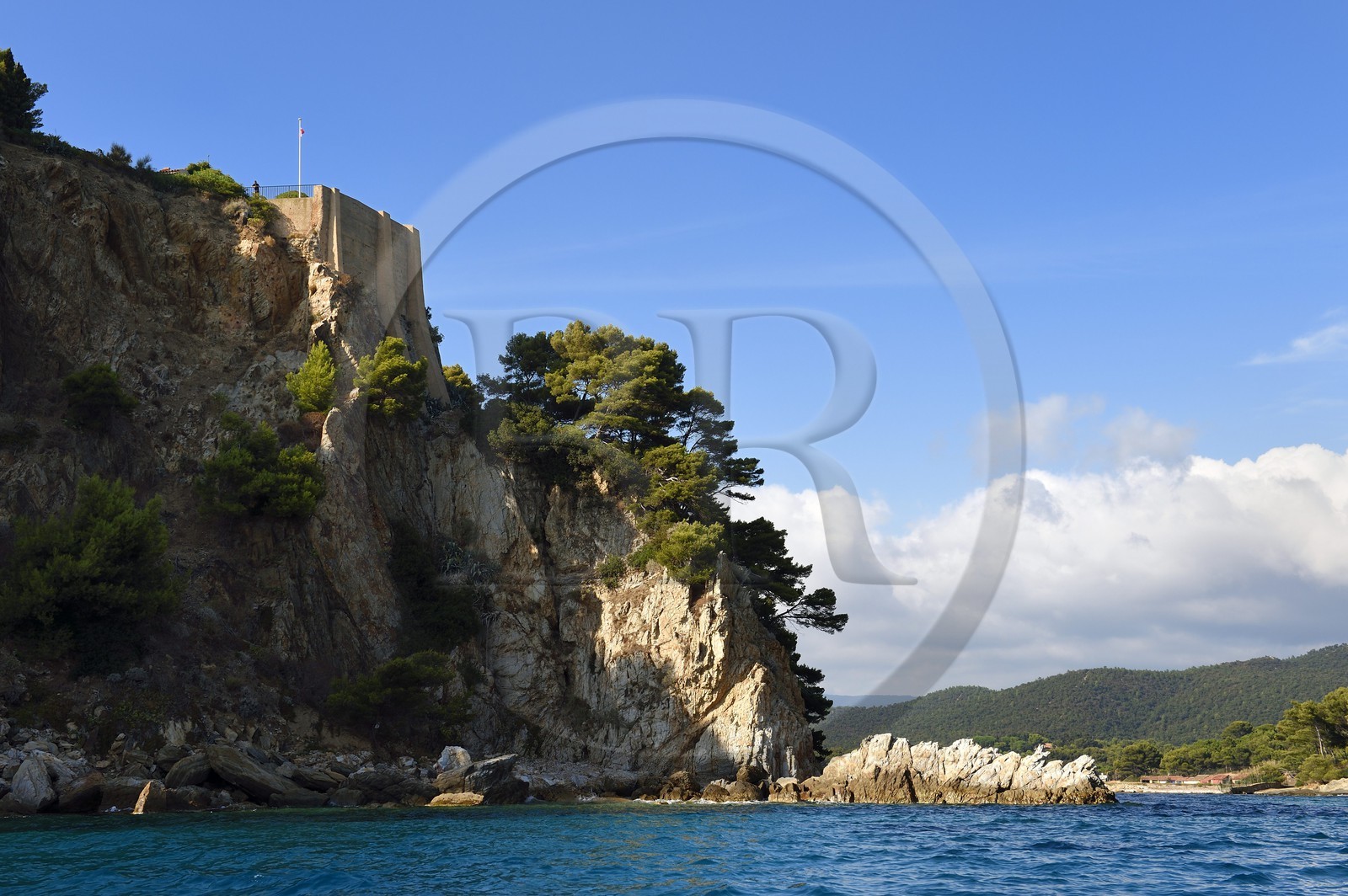 France, Var (83), Bormes les Mimosas, Fort de Brégançon, résidence officielle du président de la République