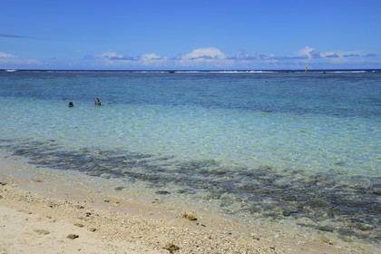 France, île de la Réunion, la Cote Ouest, plage du lagon de Saint-Gilles-Les-Bains à l'Ermitage-les-Bains