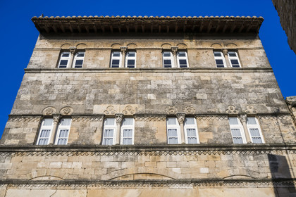 France, Gard (30), Saint-Gilles du Gard, maison romane de Saint-Gilles construite aux XIIème et XIIIème siècles, possible maison natale du Pape Clément IV