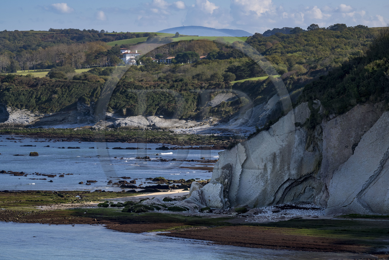 France, Pyrénées-Atlantiques (64), la côte du Pays-Basque, le domaine d'Abbadia géré par le Conservatoire du littoral et la corniche basque