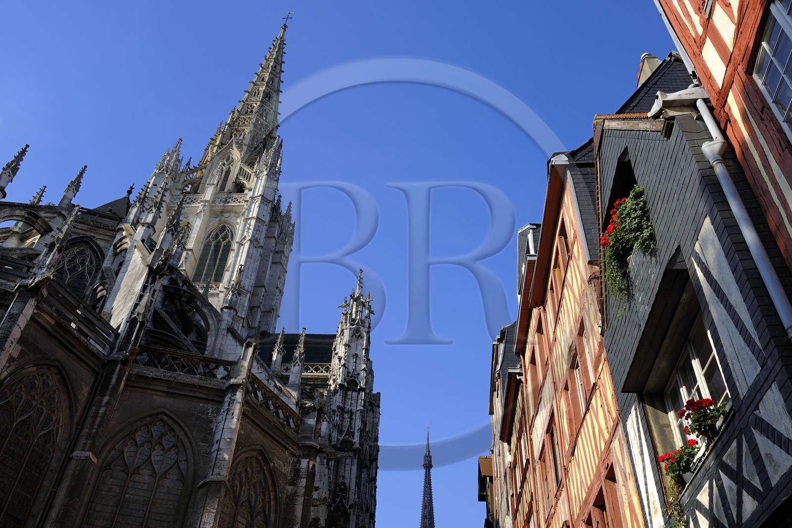 France, Seine Maritime, Rouen, the medieval street Martainville beside the St Maclou church 15th century)