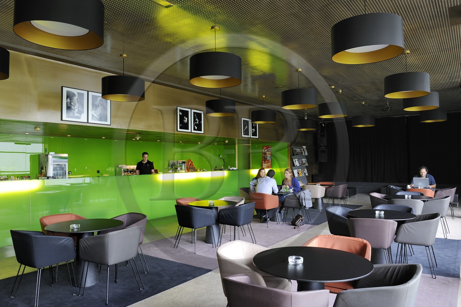 Portugal, Minho region, Guimaraes, Vila Flor cultural center and headquarter of Guimaraes 2012, the cafe