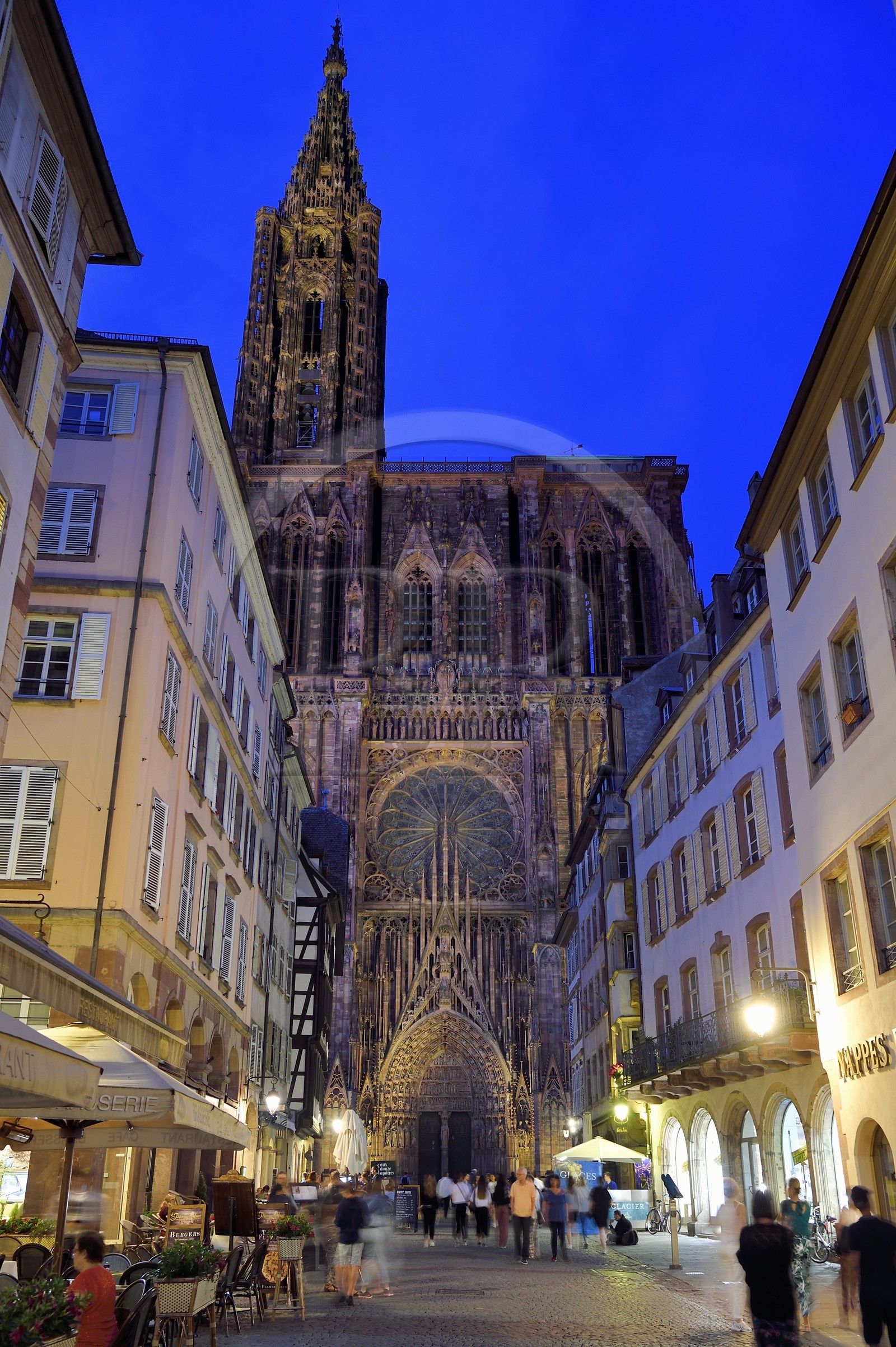 France, Bas Rhin, Strasbourg, old town listed as World Heritage by UNESCO, Notre Dame Cathedral, the western facade