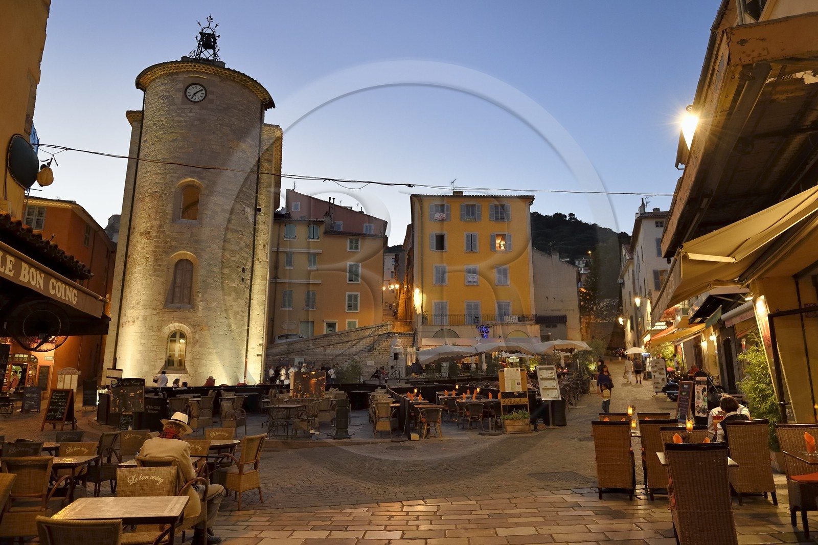 France, Var, Hyeres, place Masillon, Chapelle Saint-Blaise also called Templars Tower (12th century)